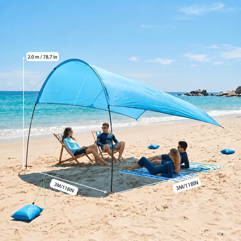 Wind Shade Beach Tent — UPF 50+ Sun & Wind Protection